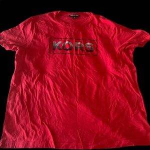 Michael Kors Men 2XL Red short sleeve tee